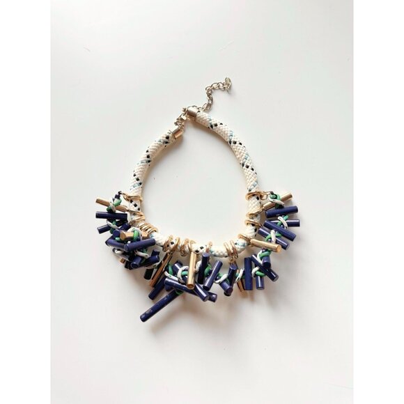 ZARA Rope Metal Bar Statement Princess Necklace - Picture 2 of 13